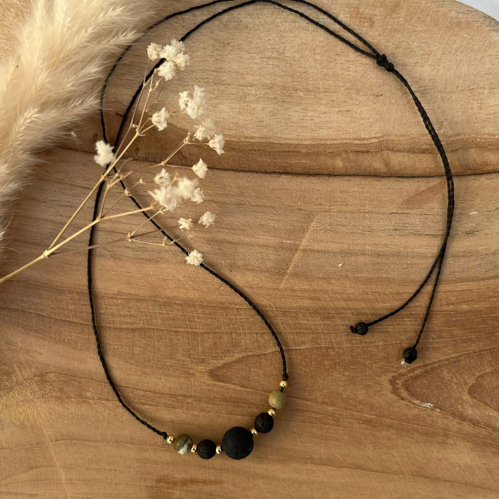 Aromaschmuck - Halskette  "Innere Ruhe - Sicherheit - Ausdauer"