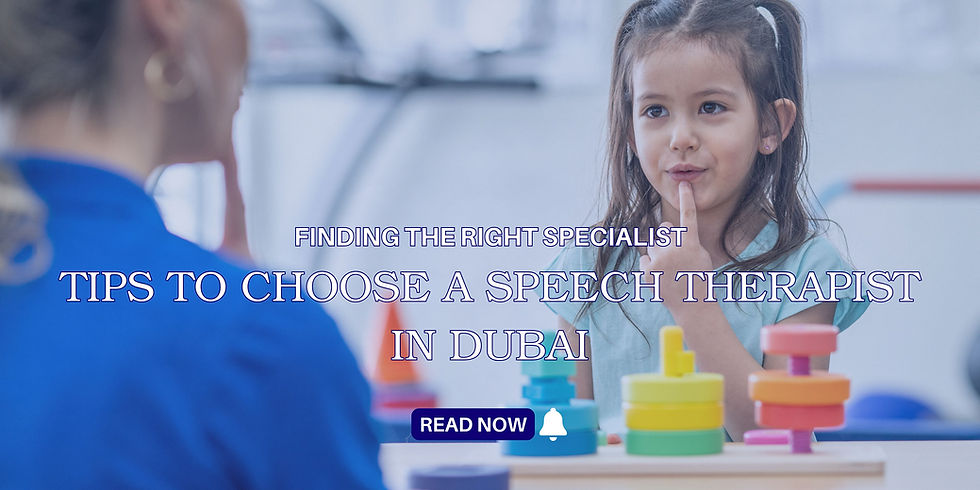 speech therapist in dubai