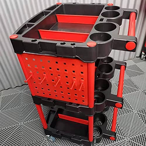 Thumbnail: Carrito Servicio Plástico Charola Para Detallado Automotriz