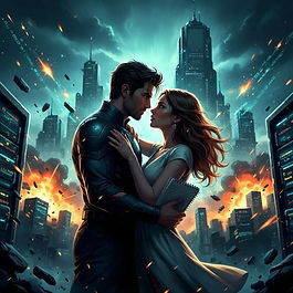 ایک کرپٹوگرافی سرور روم یا ہائی ٹیک ڈیٹا سینٹر کا سسپنس سے بھرا رات کا منظر۔ تصویر میں دو خواتین، آیلن اور سمیرا، گہرے سبز رنگ کی روشنی میں مشینوں کی صفوں کے درمیان کھڑی ہیں۔ دونوں پروفیشنل سوٹ میں ملبوس ہیں اور ان کے چہروں پر شدید توجہ اور سسپنس کے ملے جلے تاثرات ہیں۔ ایک خاتون، سمیرا، لیپ ٹاپ یا ٹرمینل پر جھکی ہوئی ہے جبکہ آیلن اس کے پہلو میں کھڑی ہے۔ ان کے چہرے گلاس کے سرور ریک میں عکس کر رہے ہیں، جو کہانی کے عالمی سسپنس، دوستی اور خطرے سے بھرپور مشترکہ مشن کو ظاہر کرتا ہے۔ پس منظر میں شہر کی روشنیاں ہیں۔

A suspenseful, cinematic night scene inside a high-tech cryptography server room or data center. Two women, Ailyn and Samira, dressed in professional suits, stand among rows of glass server racks bathed in dark teal and emerald light. Their faces show intense focus and suspense. One woman (Samira) is leaning over a terminal, while the other (Ailyn) stands close beside her, guarding. Their reflections are visible in the glass, emphasizing the themes of global espionage, partnership, and shared danger in the novel, "Raqs-e-Junoon."