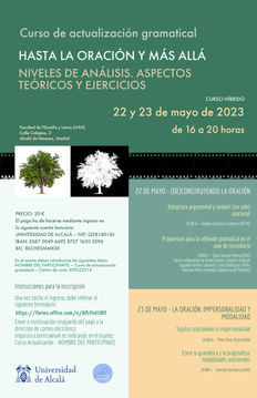 Curso de actualización gramatical. Hasta la oración y más allá