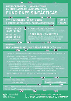 Curso sobre las funciones sintácticas