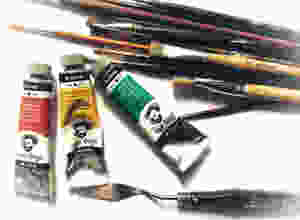 Oil Paint, Paint brushes, Palette knife