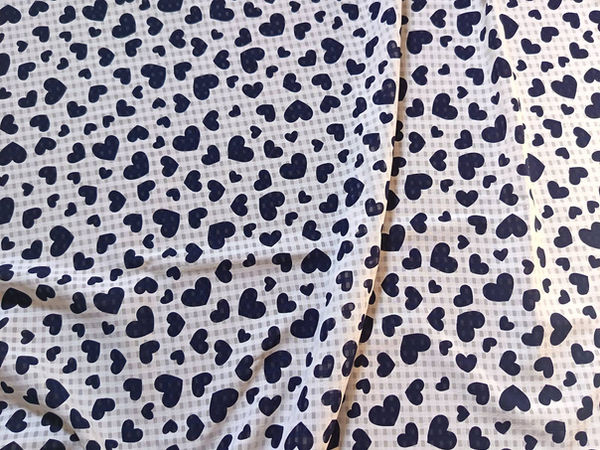 Heart Print Lightweight Fabric