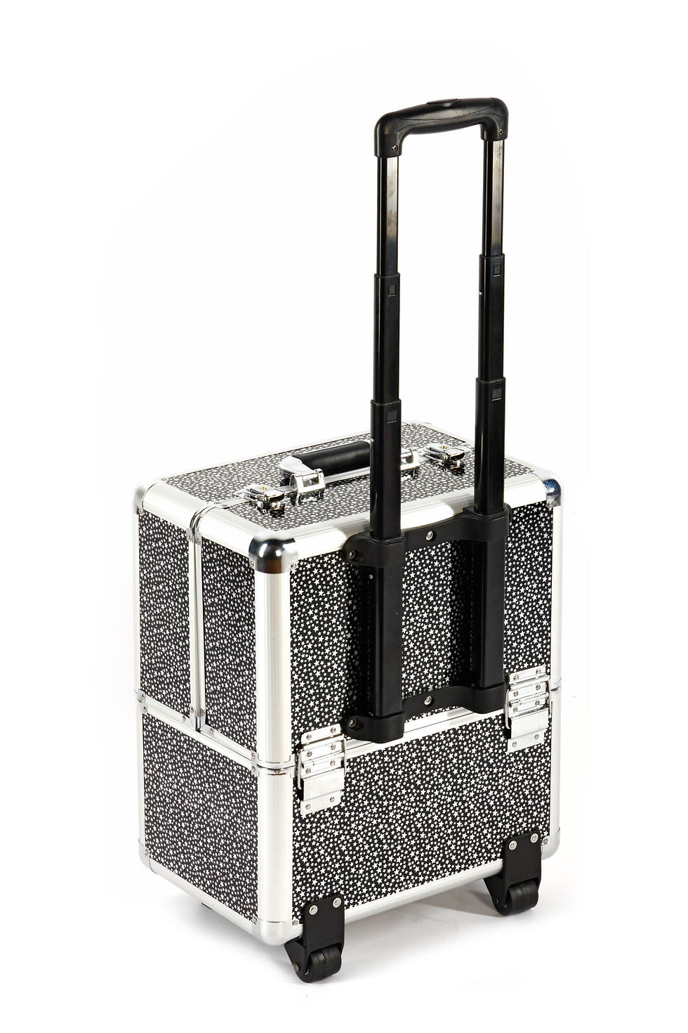 Thumbnail: Beautician Makeup Trolley Box Black + Silver Stars