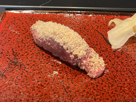 Hanaya Omakase, foie gras wagyu sushi