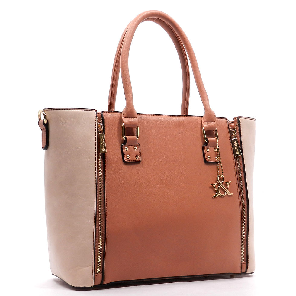 Thumbnail: Hue & Ash Colorblock Zip Shopper