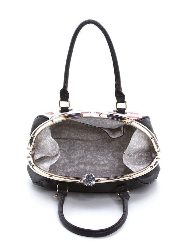 Thumbnail: Te Amo Kiss Mark Frame Sliding Zip Satchel