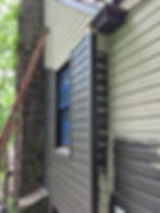 Painting & Ceiling Projects: dark paint on house siding.