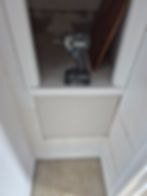 Flex drill on shelf during painting & ceiling projects