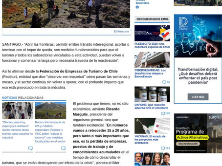 Fedetur pide adelantar apertura del turismo (Emol)