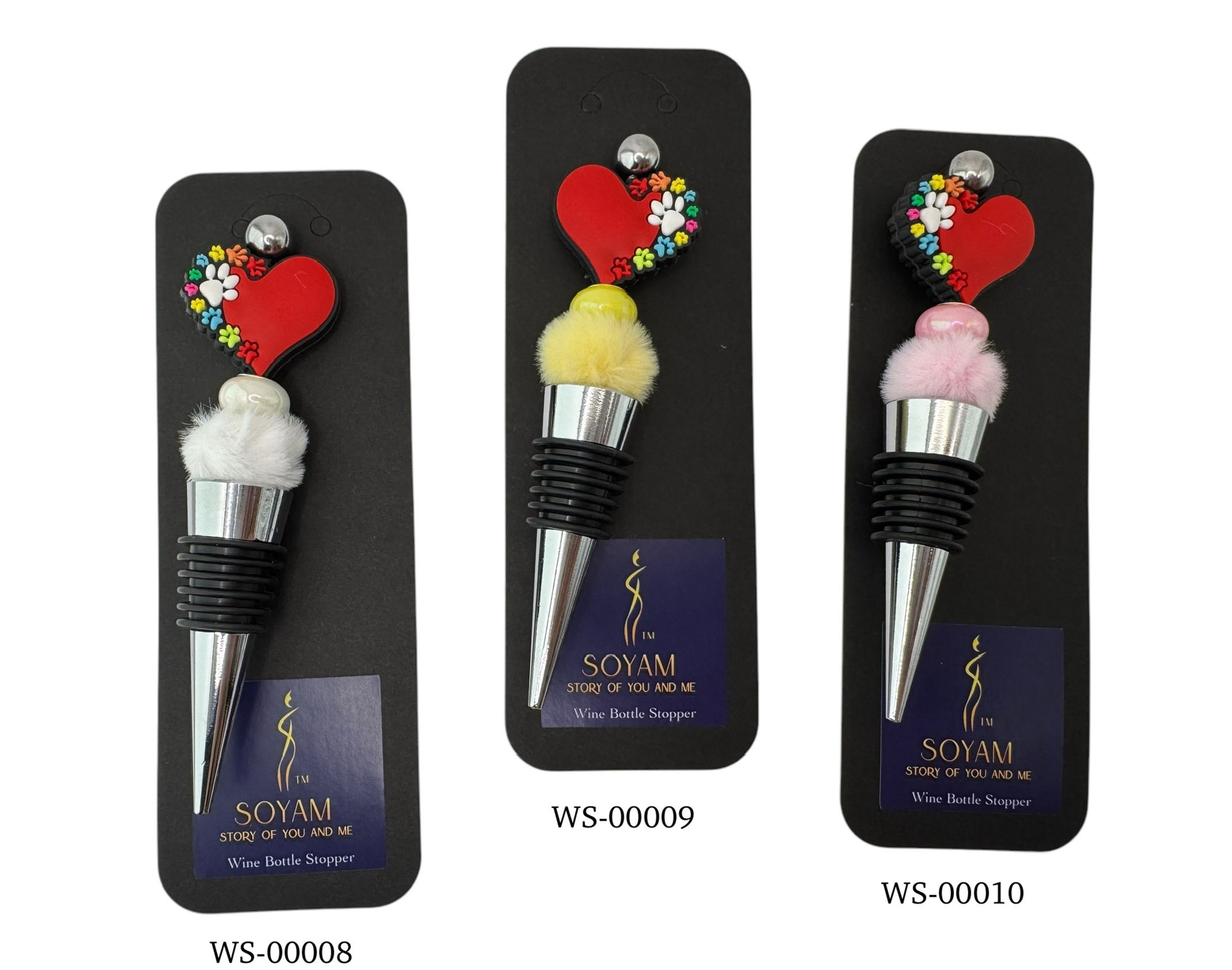 "Heart & Paw" Wine Bottle Stopper