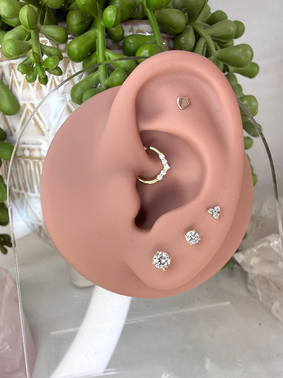 Miniatura: Top figura (pin) corazón (Oro rosa 14k)
