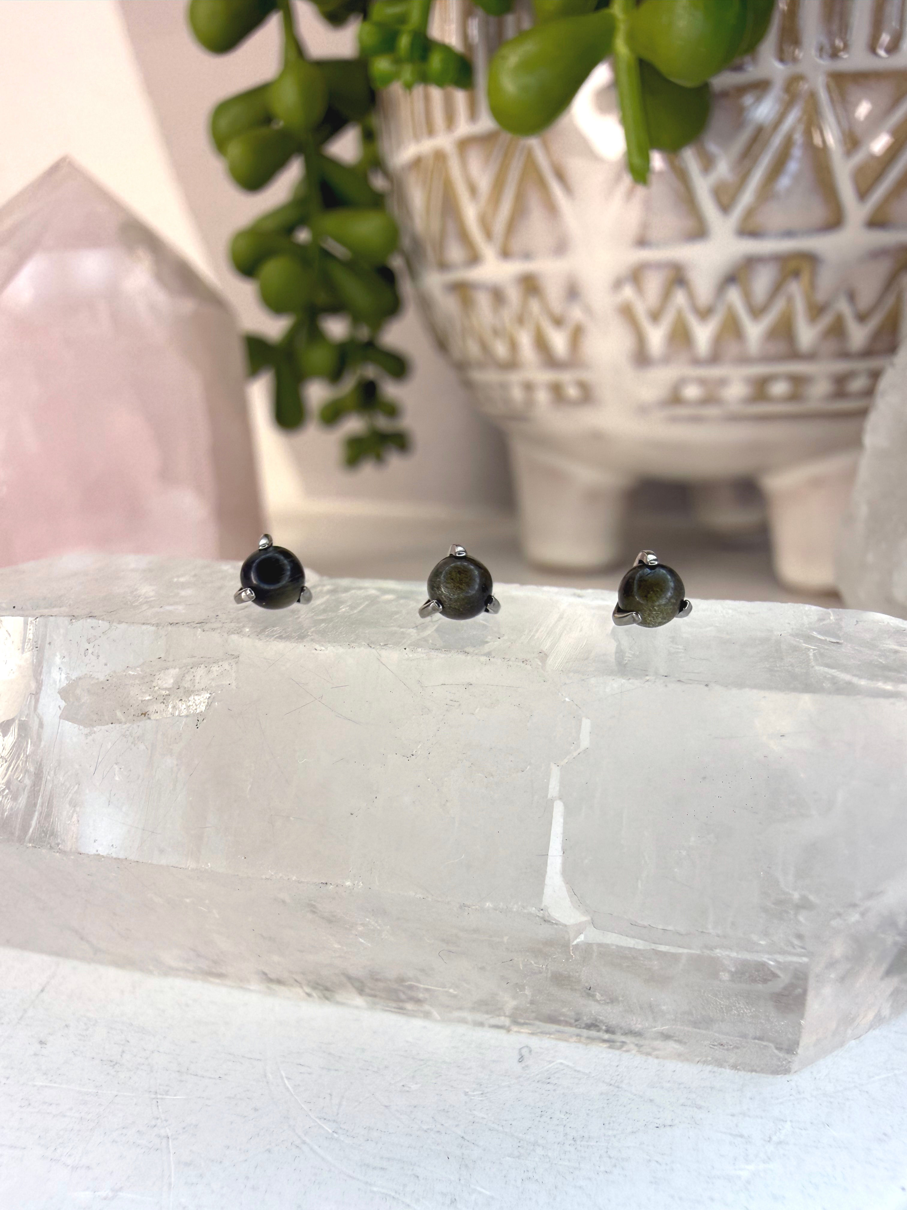 Top Obsidiana engastada (16g, 14g)