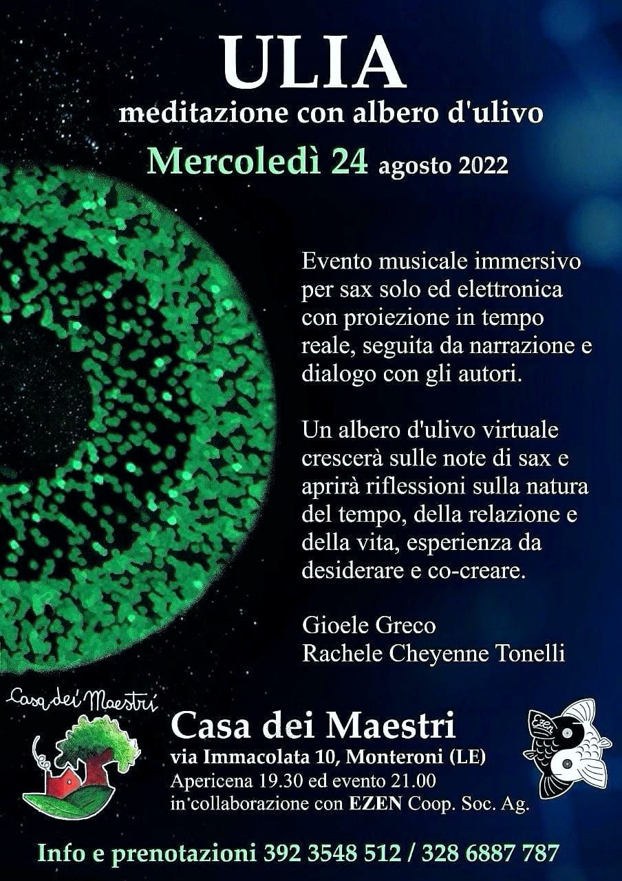 ULIA, meditazione con albero d'ulivo - CASA DEI MAESTRI - (LE)