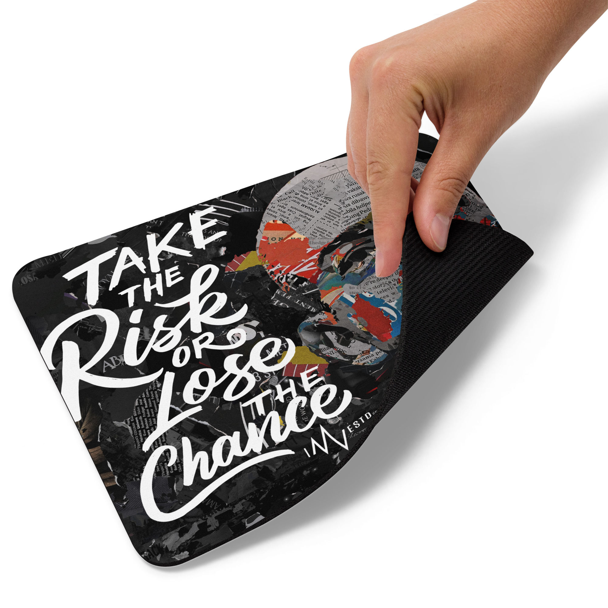 TAKE THE RISK BEZOS MOUSE PAD