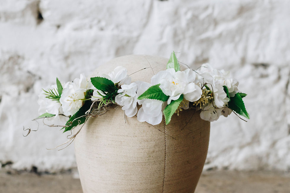 Thumbnail: >>Mai<< Faux Floral Full Hair Halo - Petite Flowers...from £35