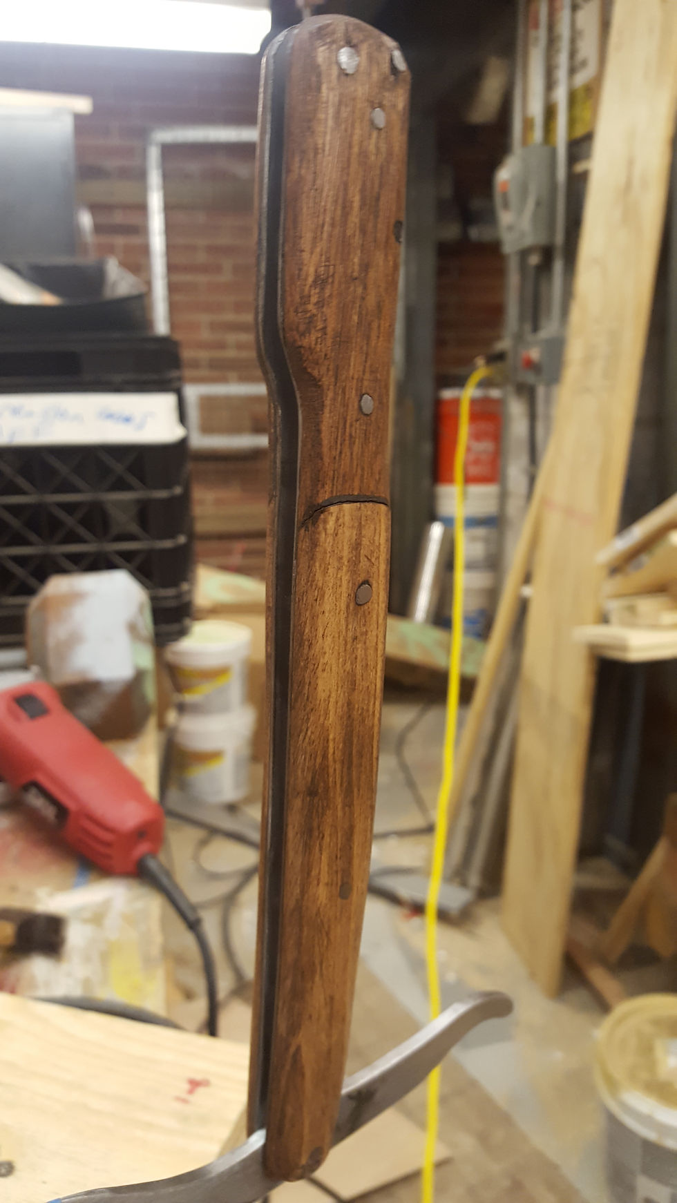 Sweeney's razor, finished handle