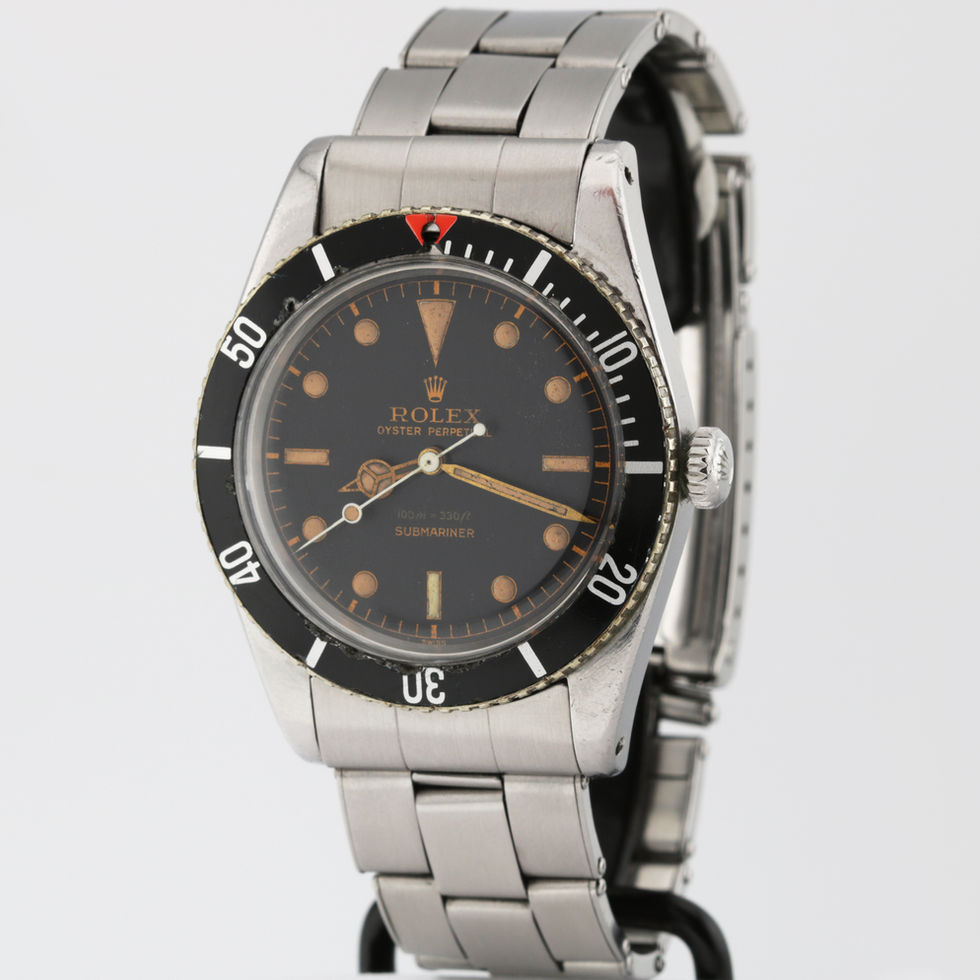 Rare Rolex "Small Crown" Submariner Ref 6536/1 crown