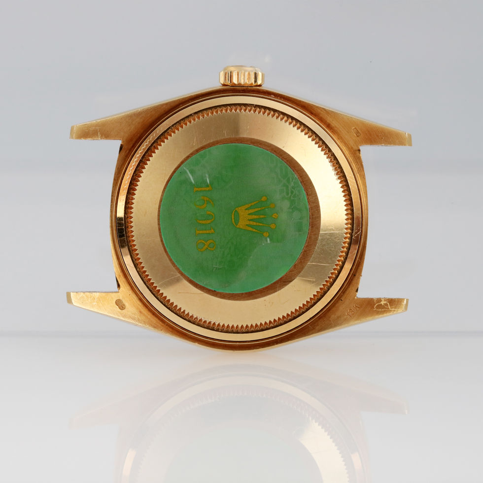 Rolex Yellow Gold Datejust Blue Jubilee Dial back