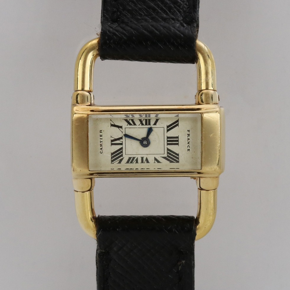 Cartier Ladies Back Wind Drivers Watch detail