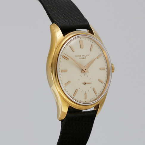 Vintage Patek Philippe enamel dial Ref. 3428 Rose Gold Calatrava wristwatch