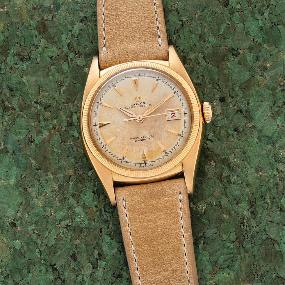 Rolex Pink Gold Ovetone Datejust Ref. 6105 live