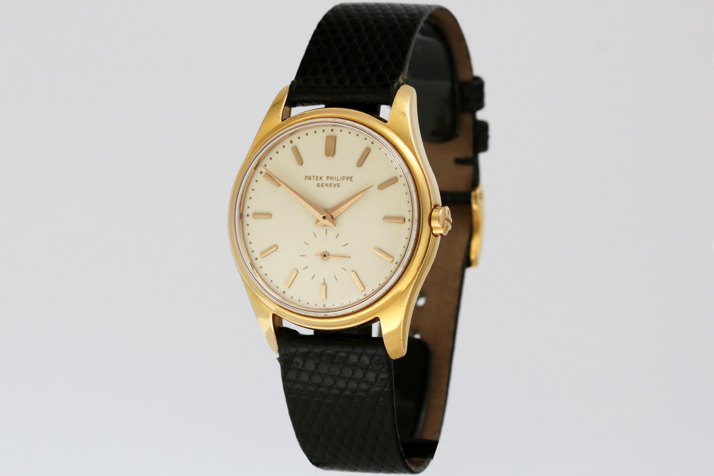 Patek Philippe Rose Gold Enamel Dial Calatrava Ref. 3428 Vintage Wrist Watch