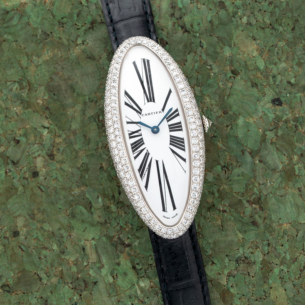 Cartier White Gold Baignoire Allongee Ref. 2460 live