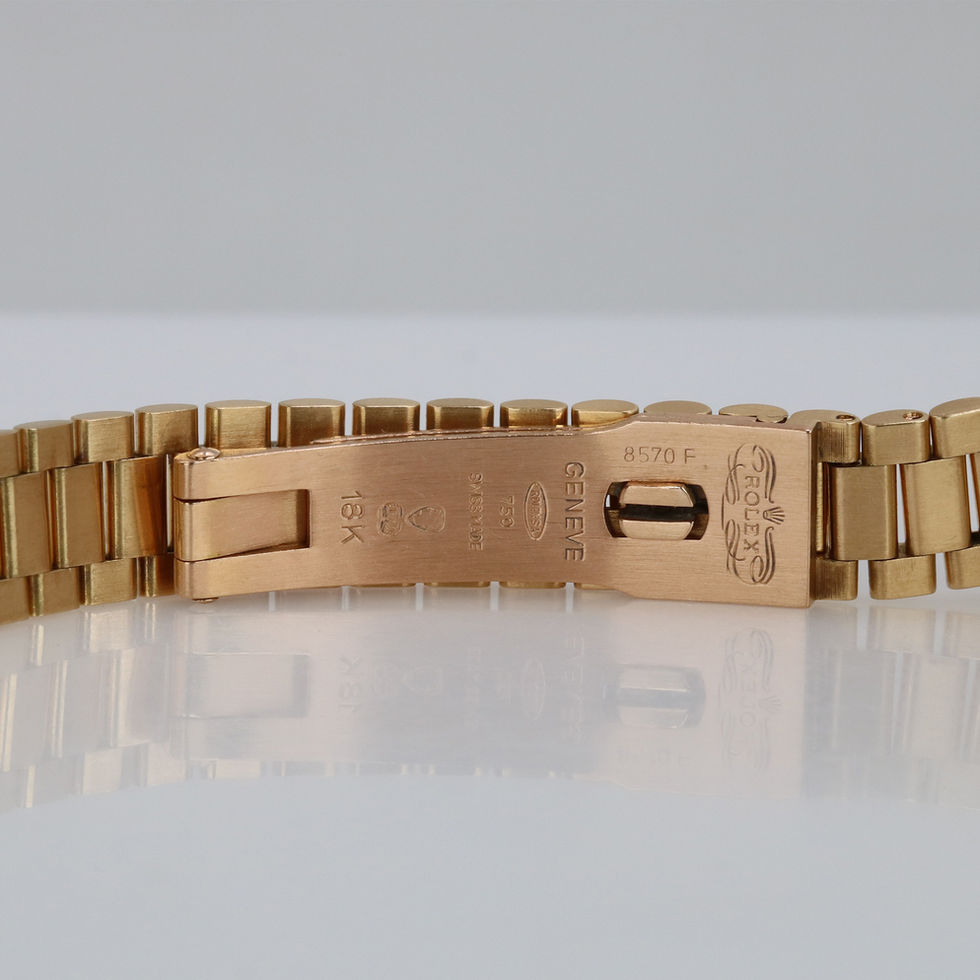 Rolex Red Stella Dial Ladies Datejust Ref. 26606 clasp