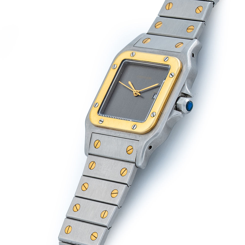 cartier-santos-carree-grey-ghost-2961-crown view