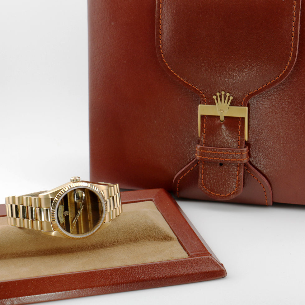 Rolex Day-Date Tiger-Eye Dial Ref 18238 box