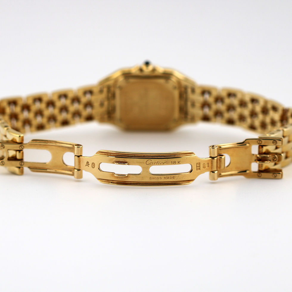 Cartier Ladies 18kt Yellow Gold Panthere Ref. 1070 2 clasp hallmarks