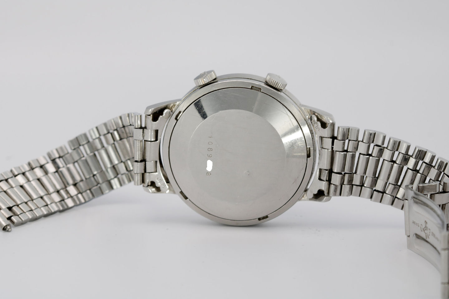 Jaeger LeCoultre Stainless Steel Memovox Ref 855 back