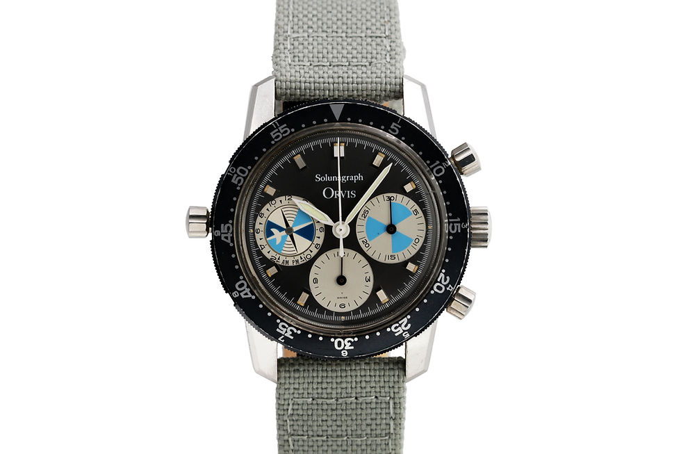 Heuer Solunagraph Retailed by Orvis Ref 2446 SF front