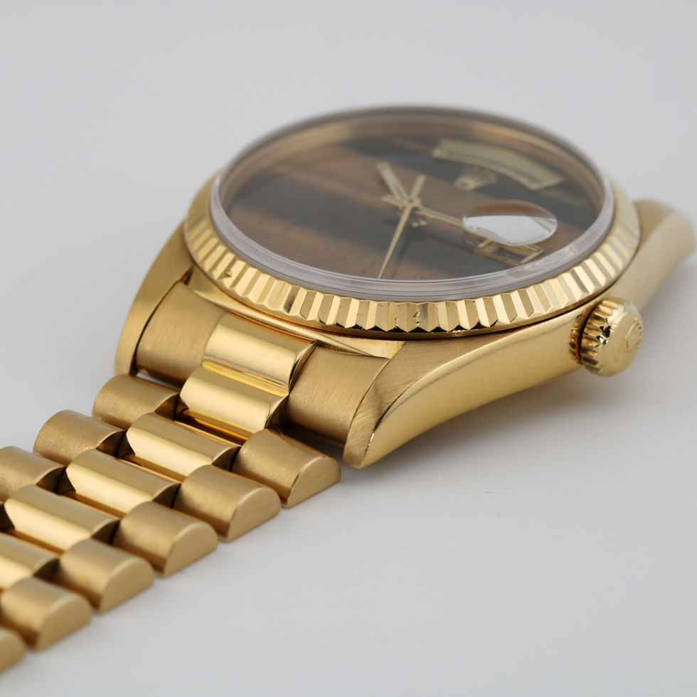 Rolex Day-Date Tiger-Eye Dial Ref 18238 lug crown