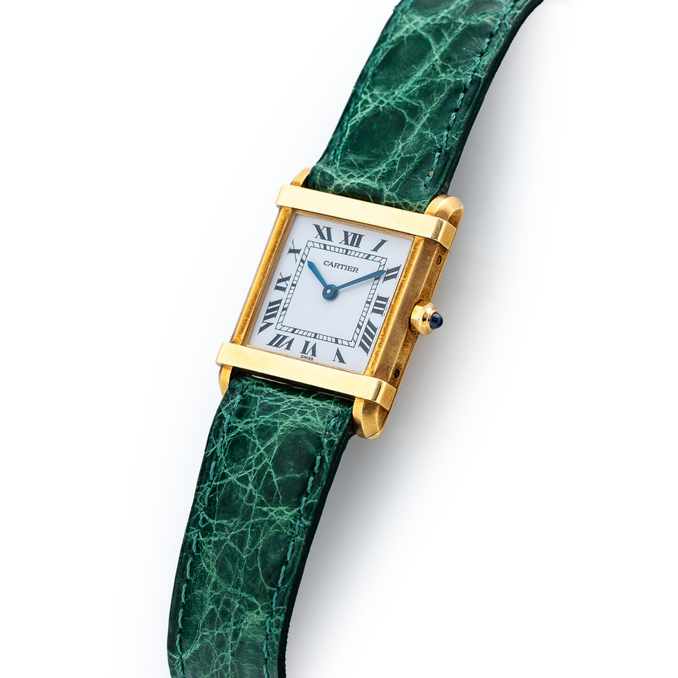 Cartier Ladies Tank Chinoise Ref. 8105 crown