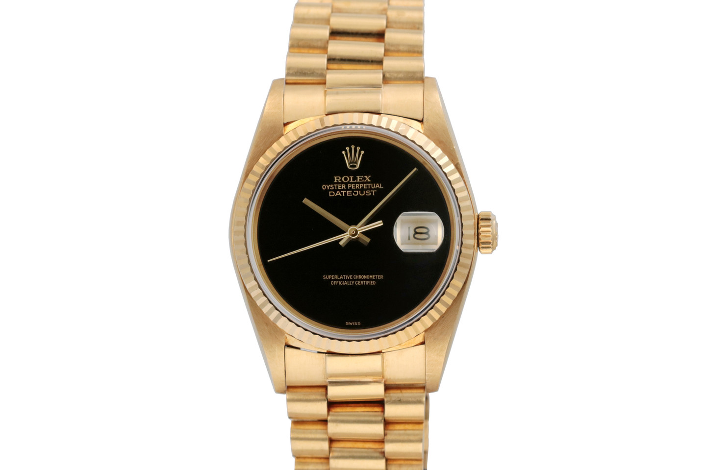 Rolex-Datejust-Onyx-Dial-Ref-16018-cal-3035-circa-1987 front