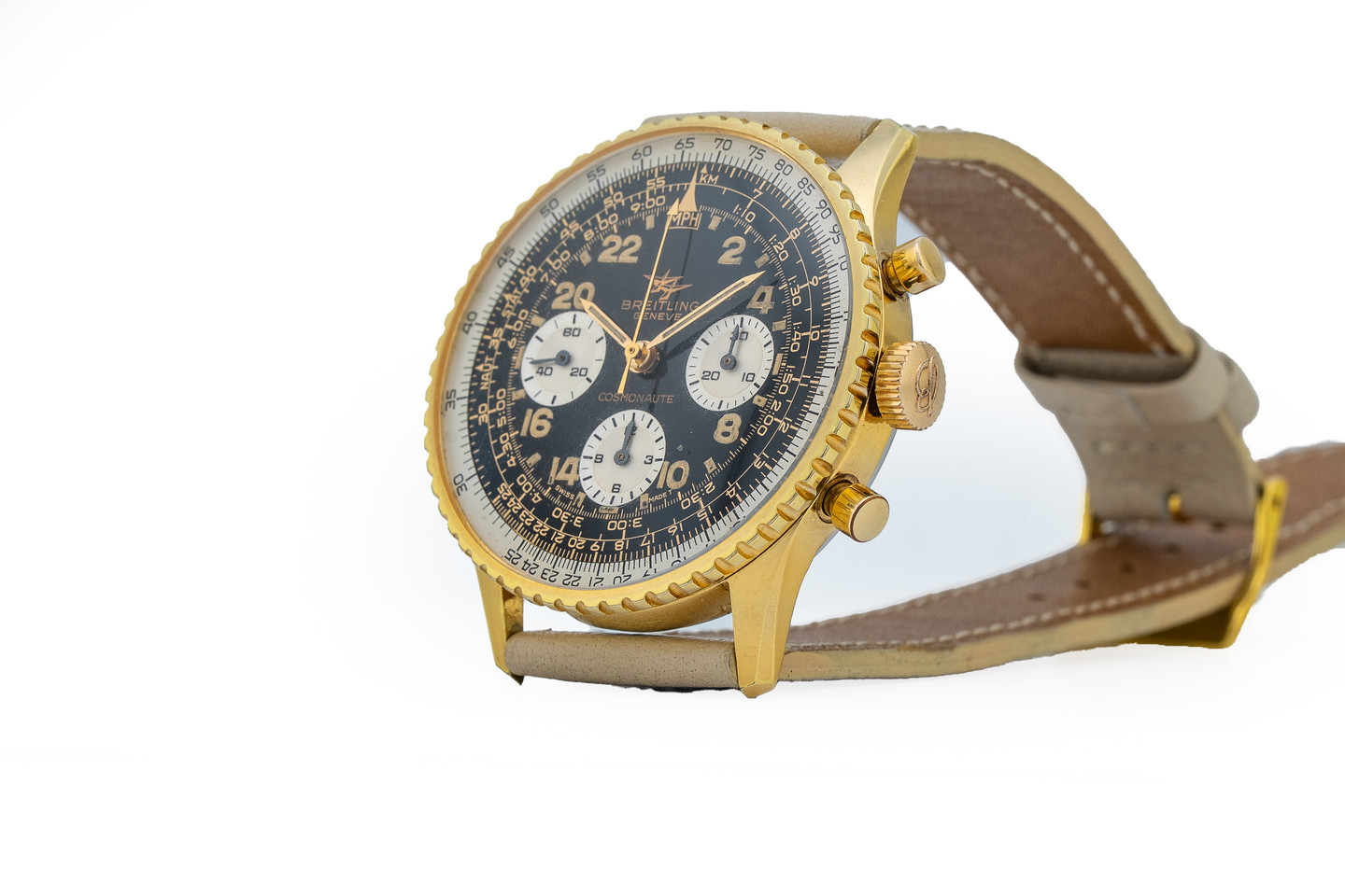 Breitling-Cosmonaute-Gold-Filled-Ref-809 lug crown