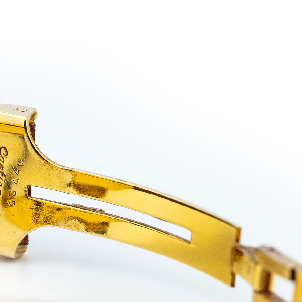 Bueche-Girod for Cartier Gold Baignoire ref 7743-3 buckle