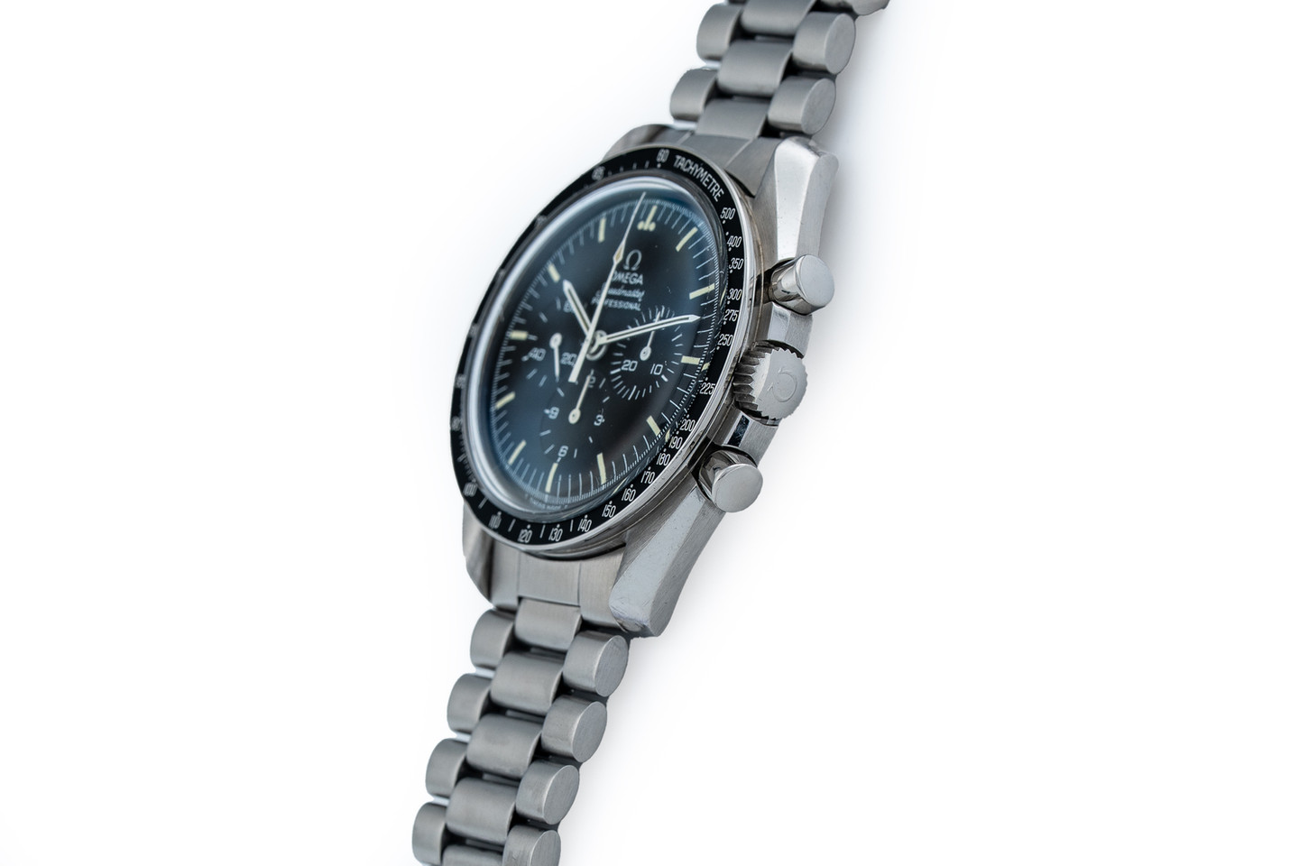 Omega Stainless Steel Speedmaster Ref. ST 145022 crown