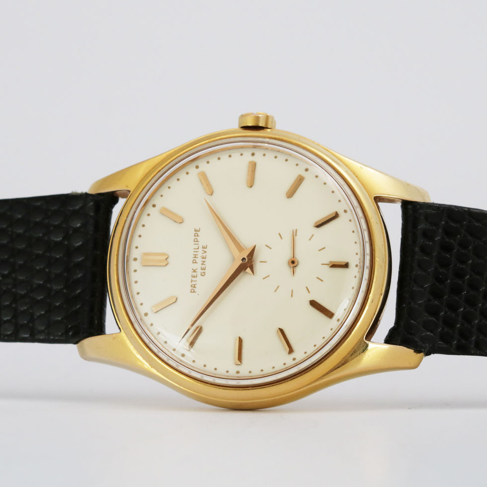 Patek Philippe Rose Gold Enamel Dial Calatrava Ref. 3428 Vintage Wrist Watch