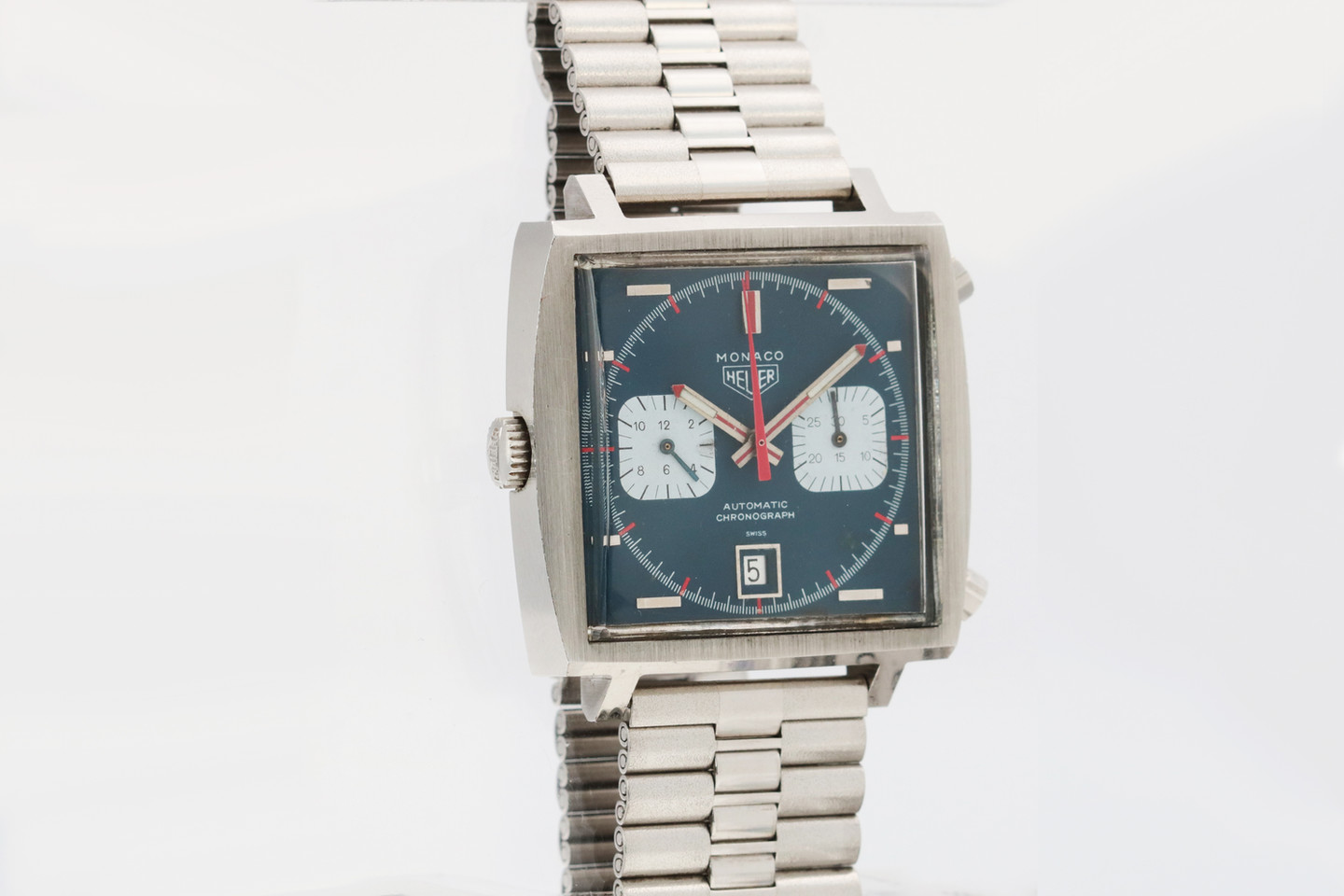 Heuer SS Monaco Chronograph Ref. 1133 crown