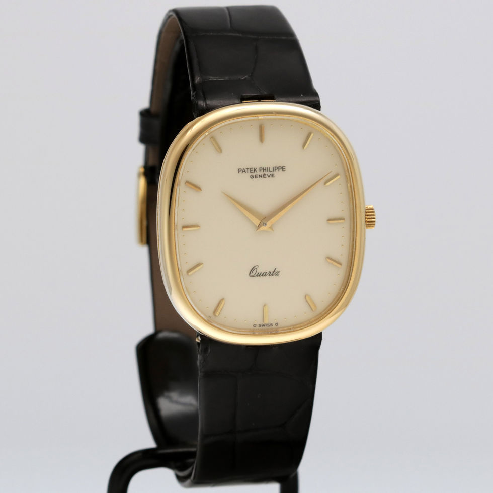 Patek Philippe Golden Ellipse Quartz Ref 3838 side