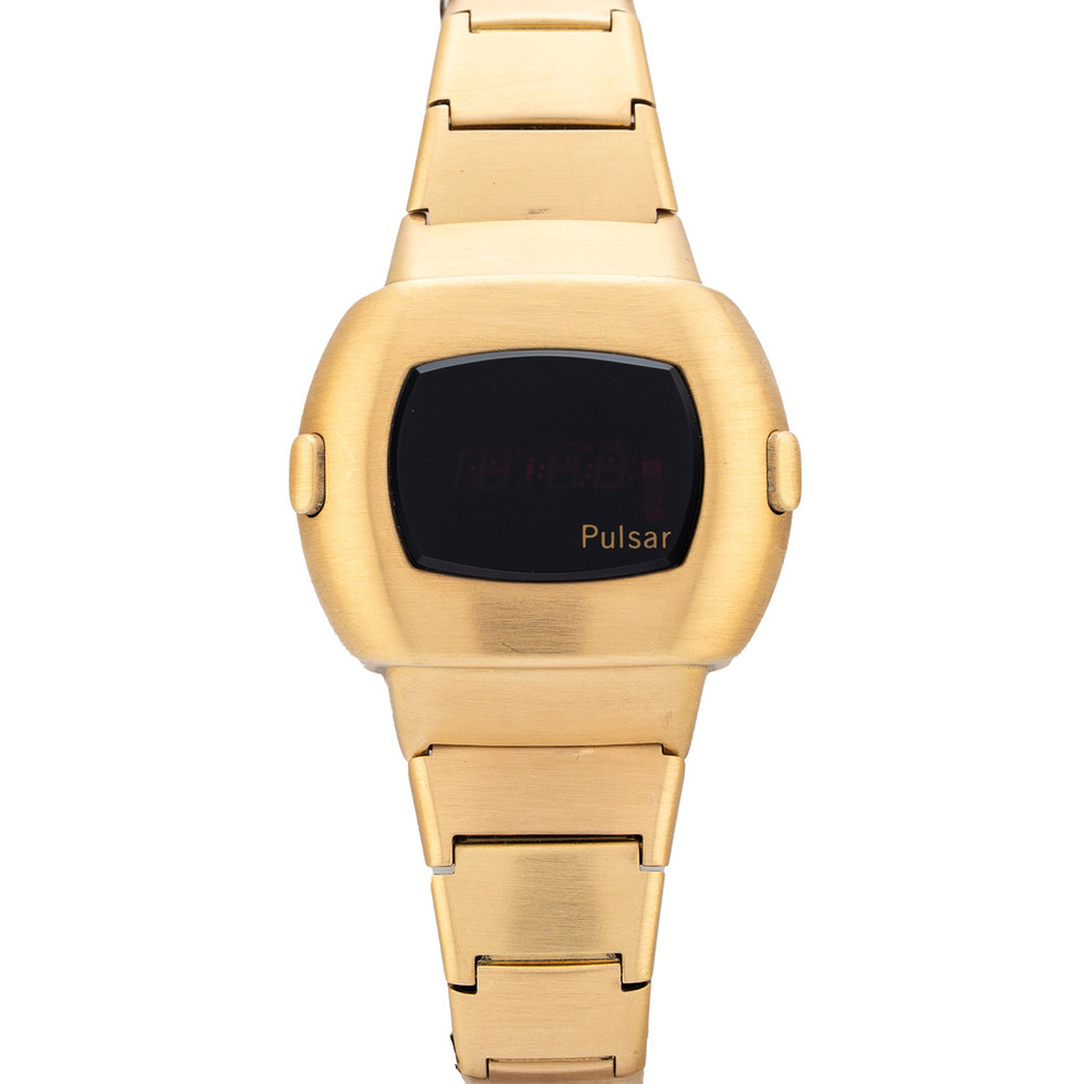 Pulsar P3 14k YG Quartz with Gold Bracelet front