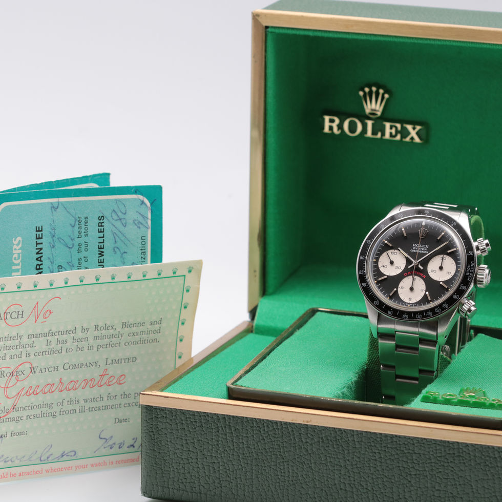 Rolex Oyster Cosmograph Daytona Black BIG RED Dial Ref 6263 box papers