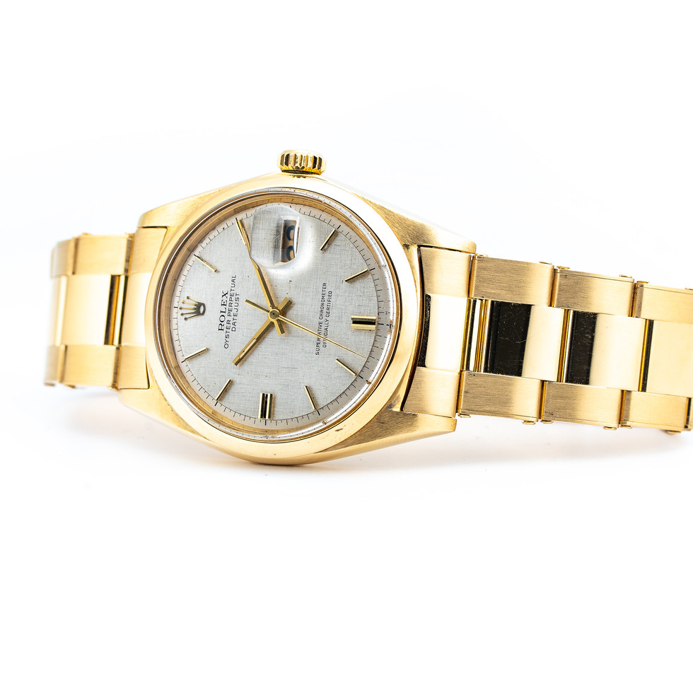 Rolex Yellow Gold Datejust Ref. 1600 on side