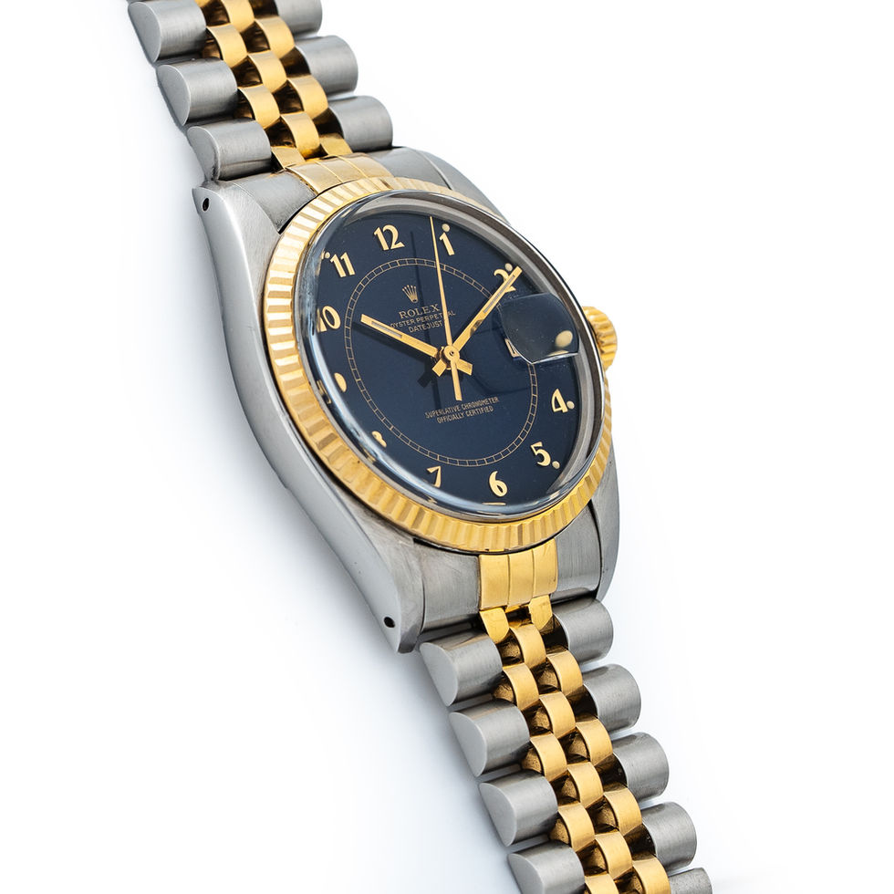 Rolex Two-Tone Datejust Ref. 16013 Blue Gilt