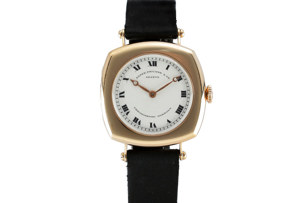 Early Patek Philippe 'Chronometro Gondolo' Cushion Wristwatch front