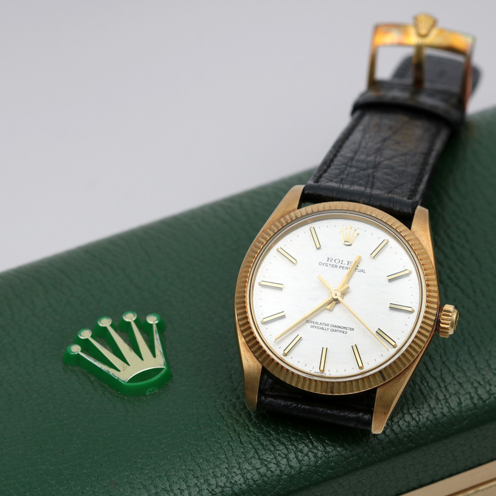 Rolex 14k Yellow Gold Oyster Perpetual with Box on box